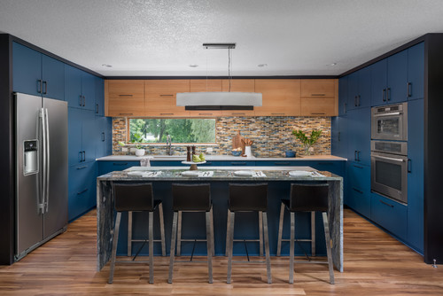 Blue Base Kitchen Cabinets Design Ideas