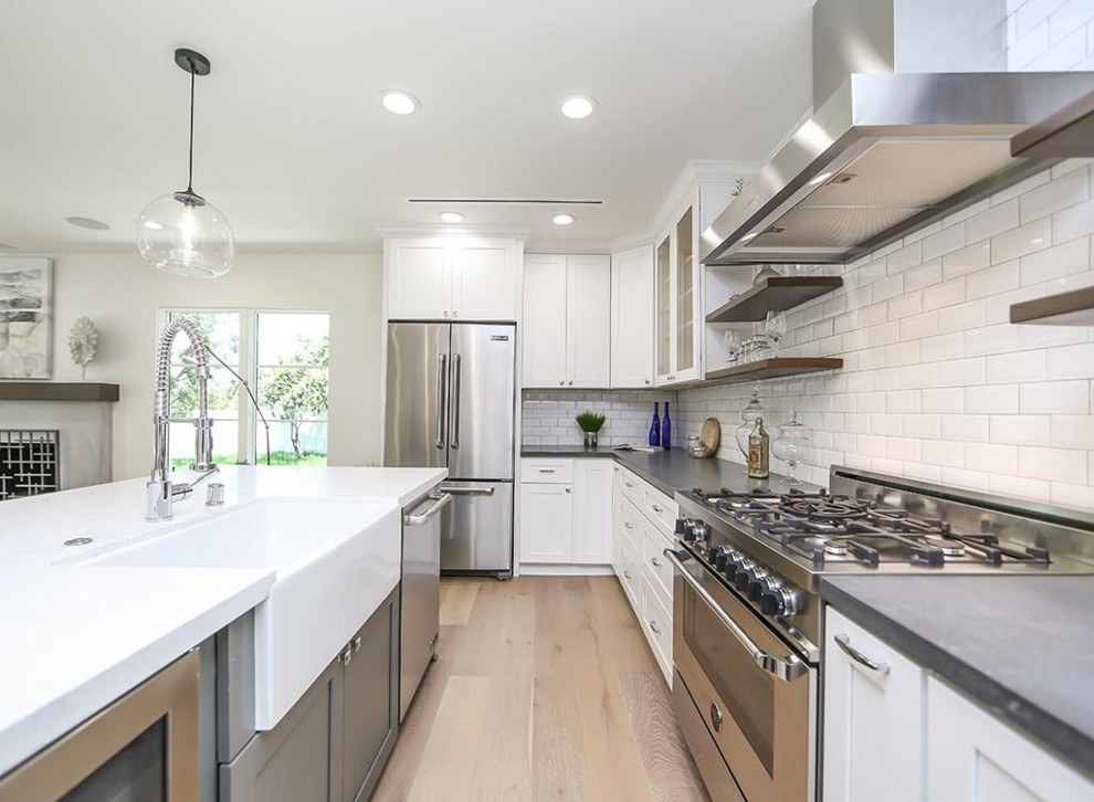 Pacific Palisades/ Two tone shaker Modern Kitchen Los Angeles