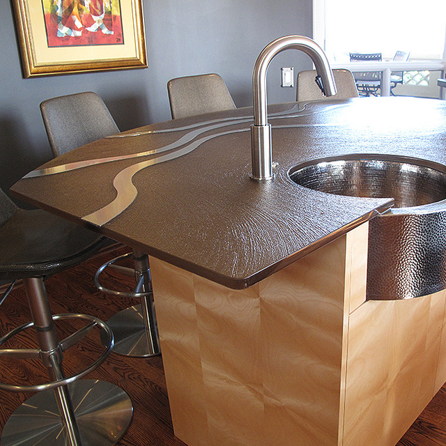 Painted Glass Table Top Ecléctico Cocina San Diego de Cast