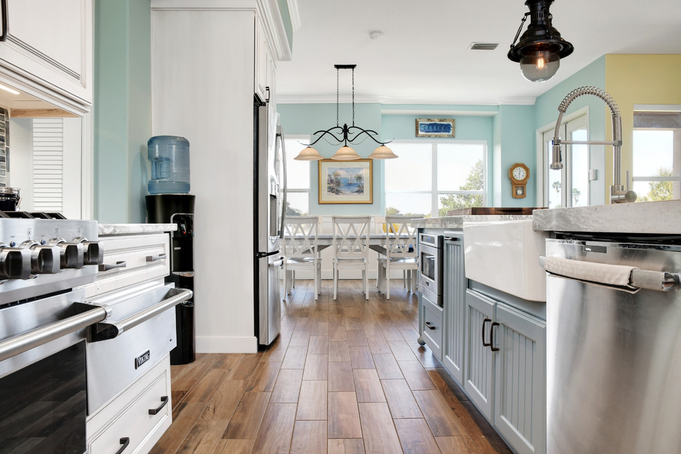 Palm Harbor Coastal Beach Style Kitchen Tampa by Larissa Hicks