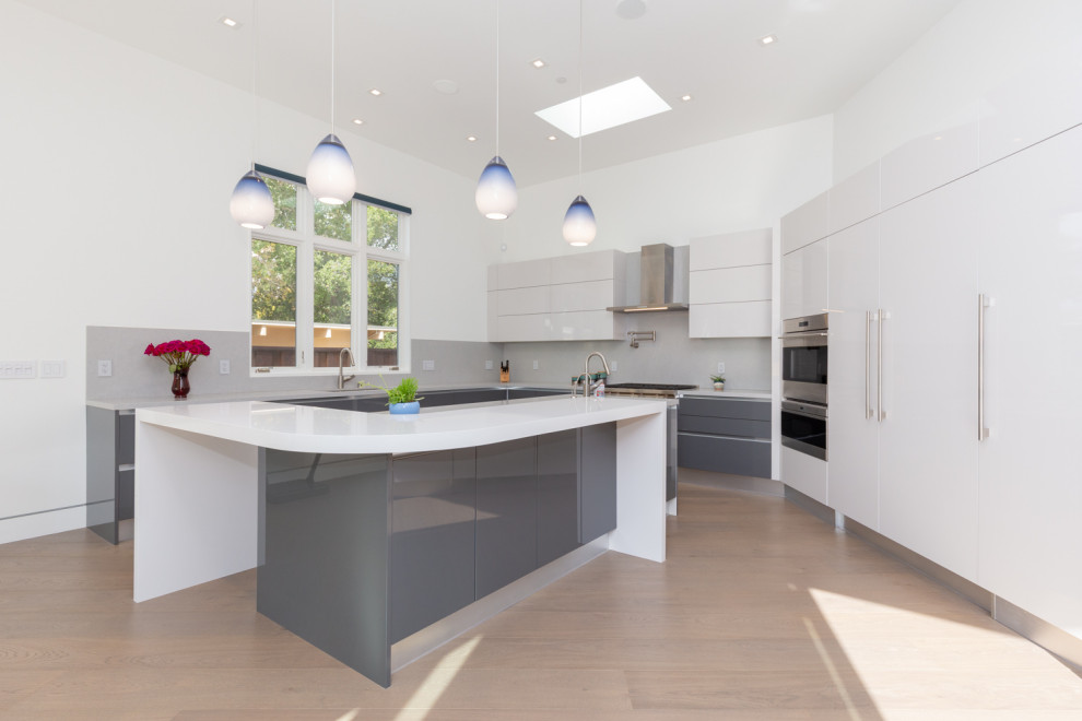 Palo Alto Grey & White Kitchen Contemporary Kitchen San Francisco
