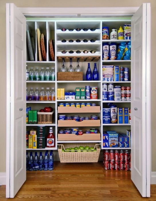 This is an example of a traditional kitchen pantry in Other.