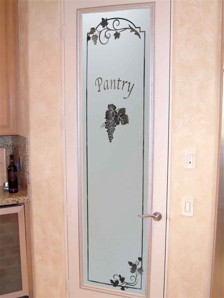 Pantry Doors Sans Soucie Grape Ivy Glass Pantry Door Eclectic Kitchen Other By Sans Soucie Art Glass