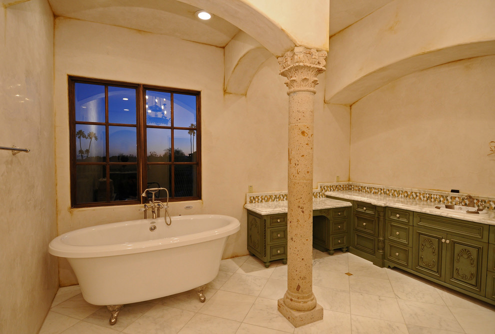 Example of a tuscan bathroom design in Phoenix