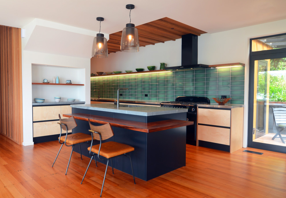 Moderne Küche in Wellington