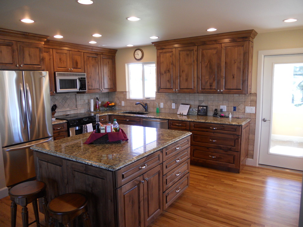 Parker Kitchen and Fireplace Remodel Traditional Kitchen Denver by CapStone Home