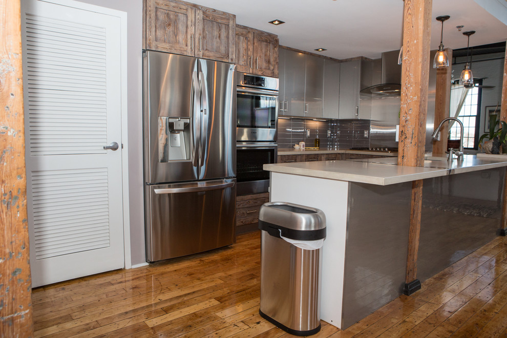 Pawtucket, R.I. Loft Contemporary Kitchen Providence by The