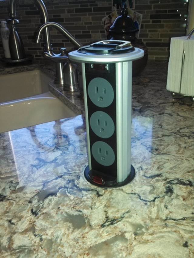 PCS34 Kitchen Power Grommet Traditional Kitchen Los Angeles by Doug Mockett & Company