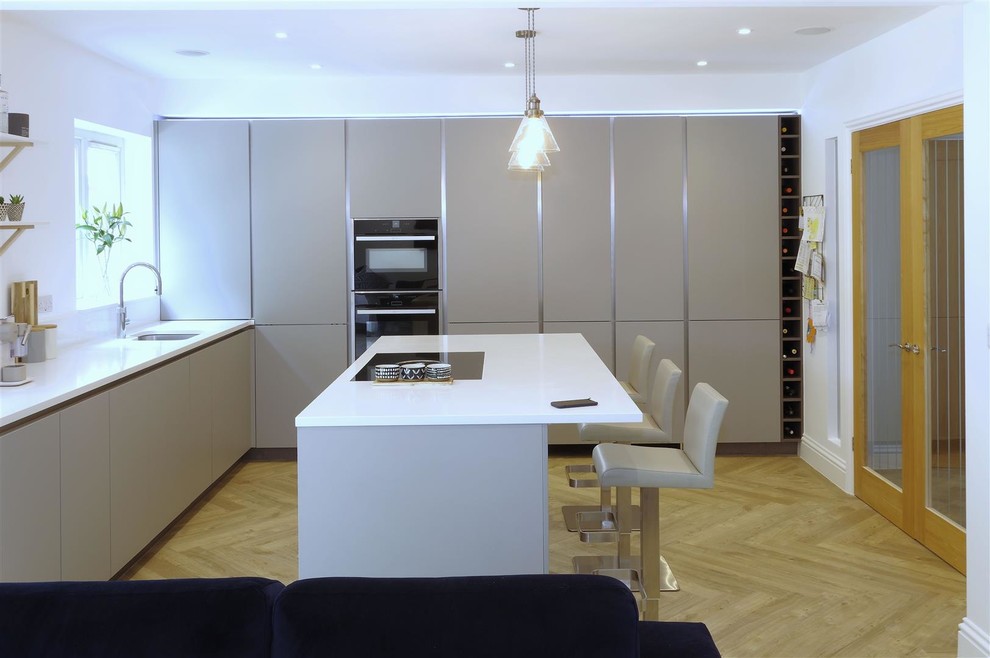 Dark Chocolate Thermofoil Kitchen Cabinets Kitchen Miami By Visions