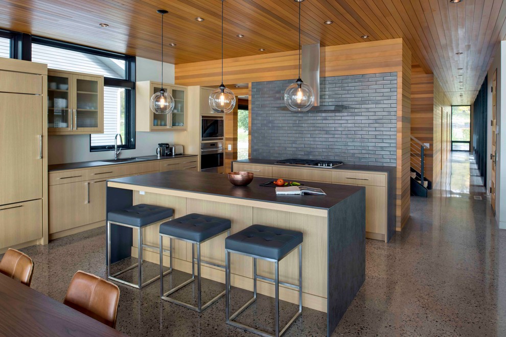 Inspiration for a contemporary kitchen remodel in Minneapolis