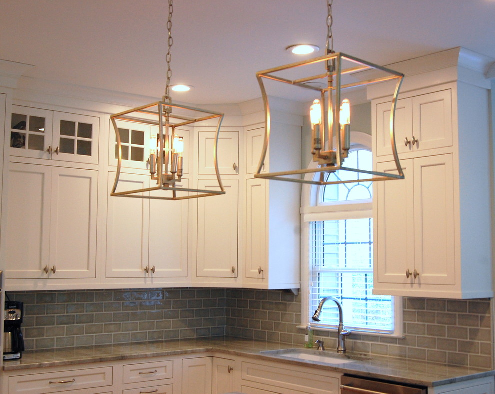 Pendant lights in gold champagne finish. - Traditional - Kitchen ...