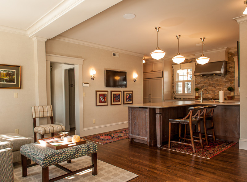 Peninsula with seating Kitchen Boston by Tibma Design Build Houzz