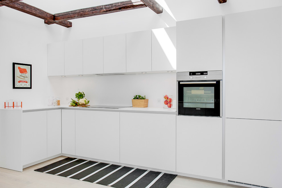 This is an example of a scandi kitchen in Copenhagen.