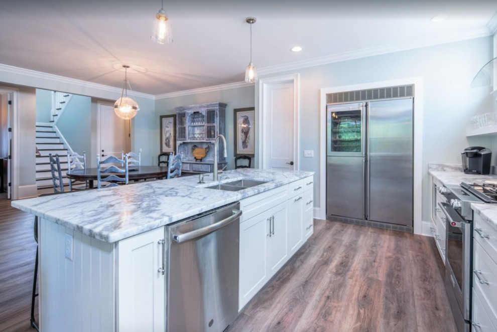 Periwinkle Custom Home Design Build Eclectic Kitchen by