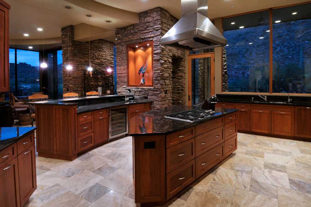 Example of a trendy kitchen design in Phoenix with stainless steel appliances