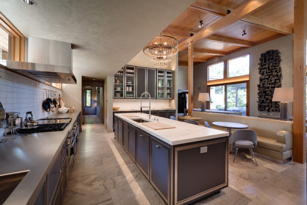 Pine Lake Private Lakeside Wisconsin Resort Home Modern Kitchen