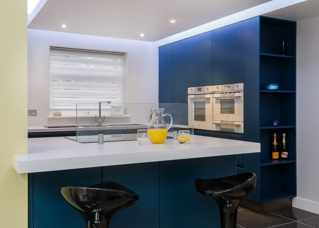 PL6 Petrol Blue - Contemporary - Kitchen - Devon - by Arrital Kitchens