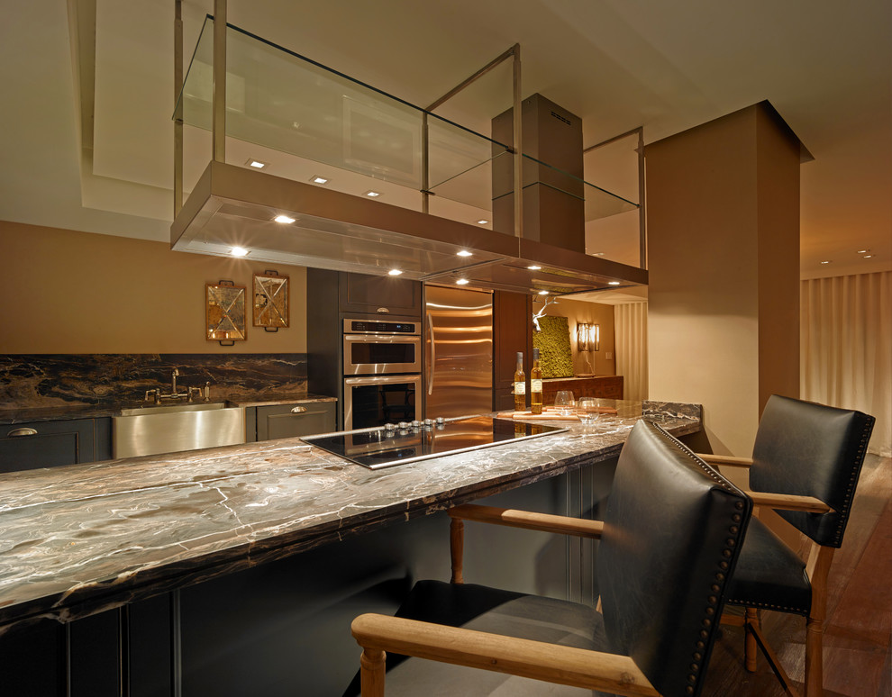 Inspiration for a transitional kitchen remodel in Miami