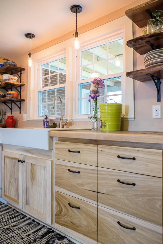 Poplar and Walnut Kitchen Farmhouse Kitchen DC Metro