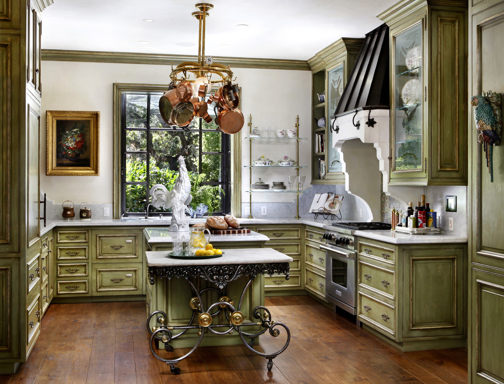 Inspiration for a classic kitchen in San Francisco with stainless steel appliances.