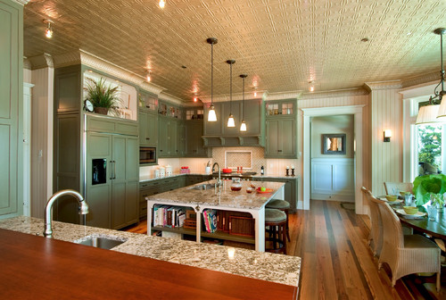 Sage green kitchen cabinets with walnut wood countertop on Craiyon