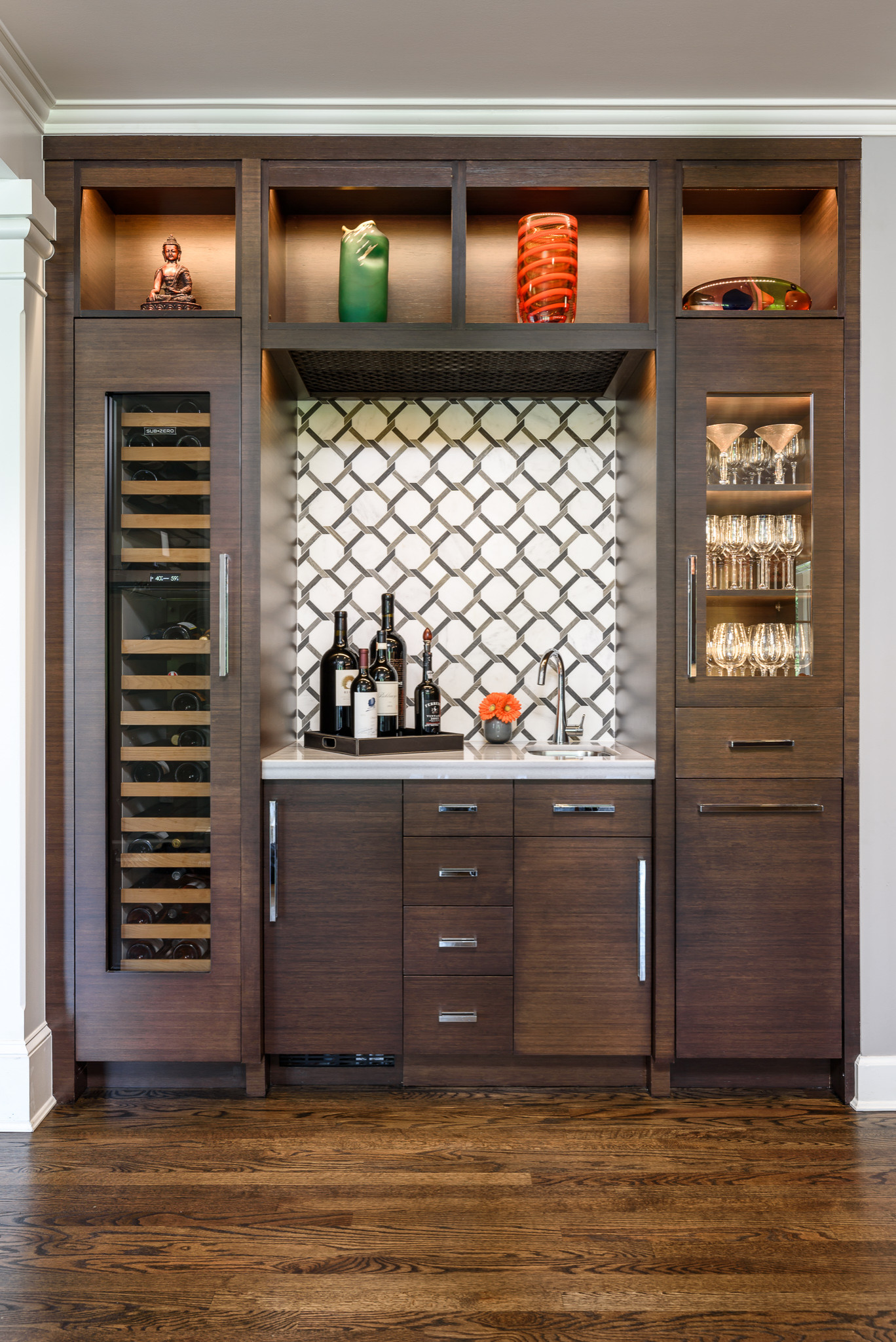 Potomac home bar sale with wine storage