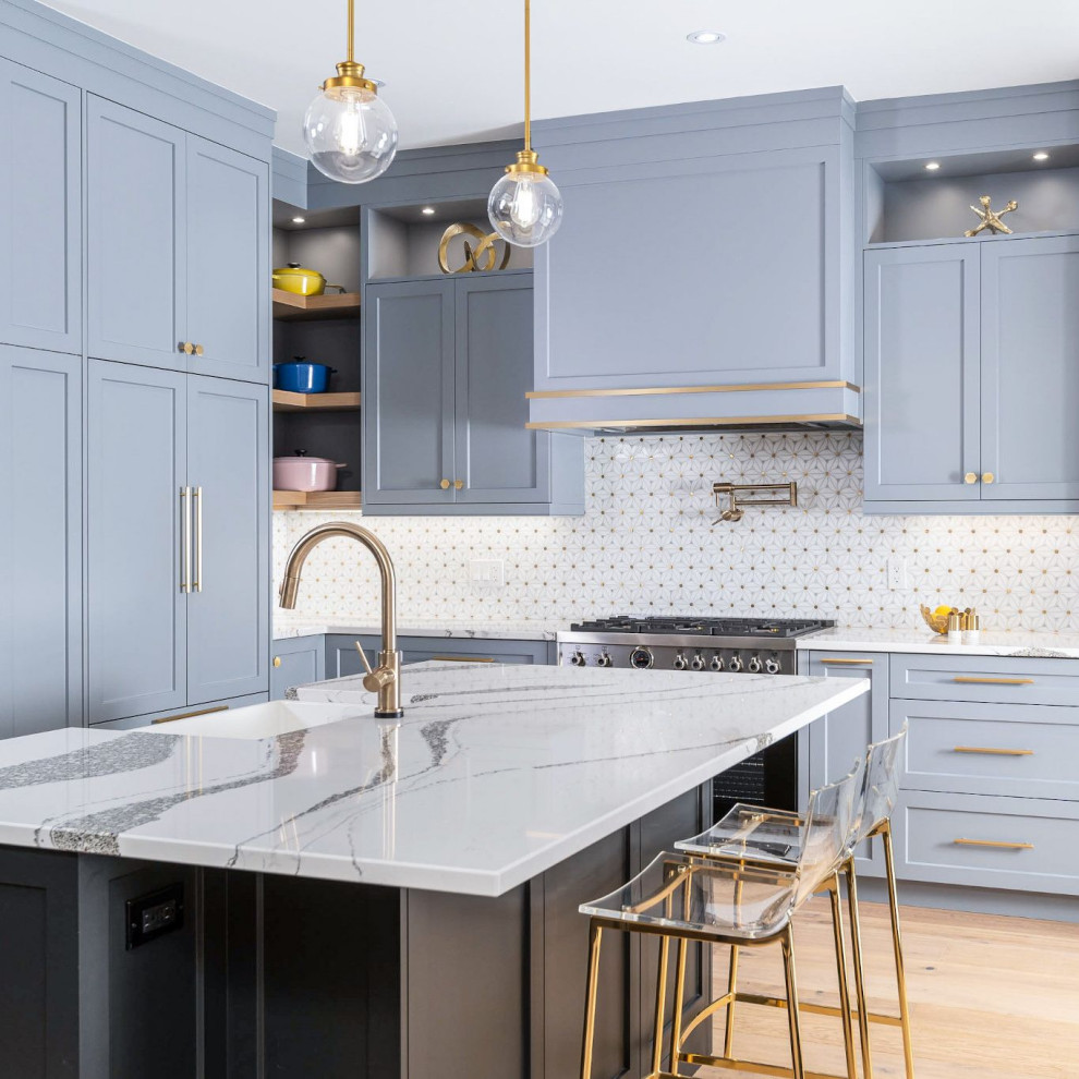 Powder Blue Kitchen Palette Transitional Kitchen Toronto by