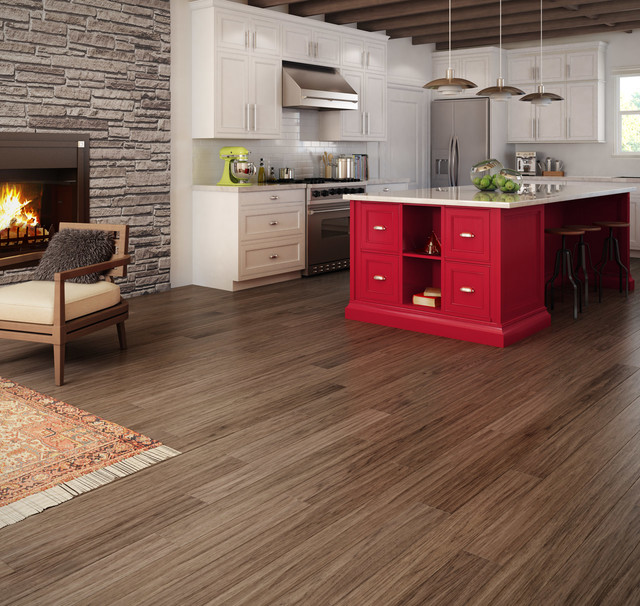 Preverco Hickory, Wave texture, tofino colour Campagne Cuisine