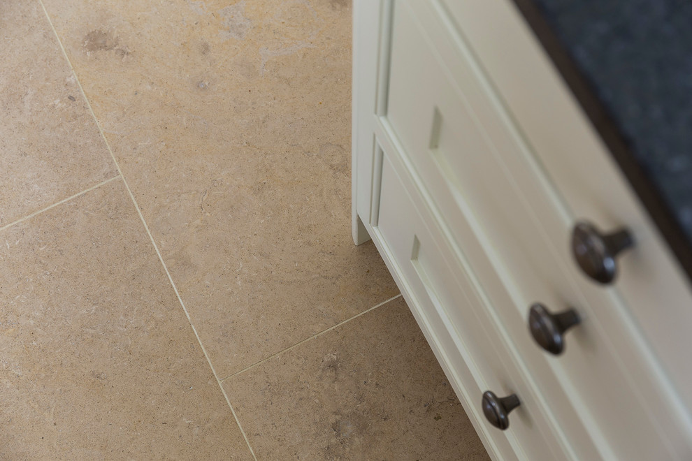 Inspiration for a classic kitchen in Wiltshire with limestone flooring.