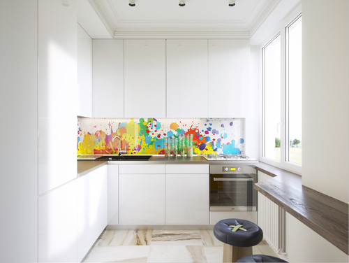Bright kitchen with sleek white RTA cabinets designed for durability and long-term rental property use