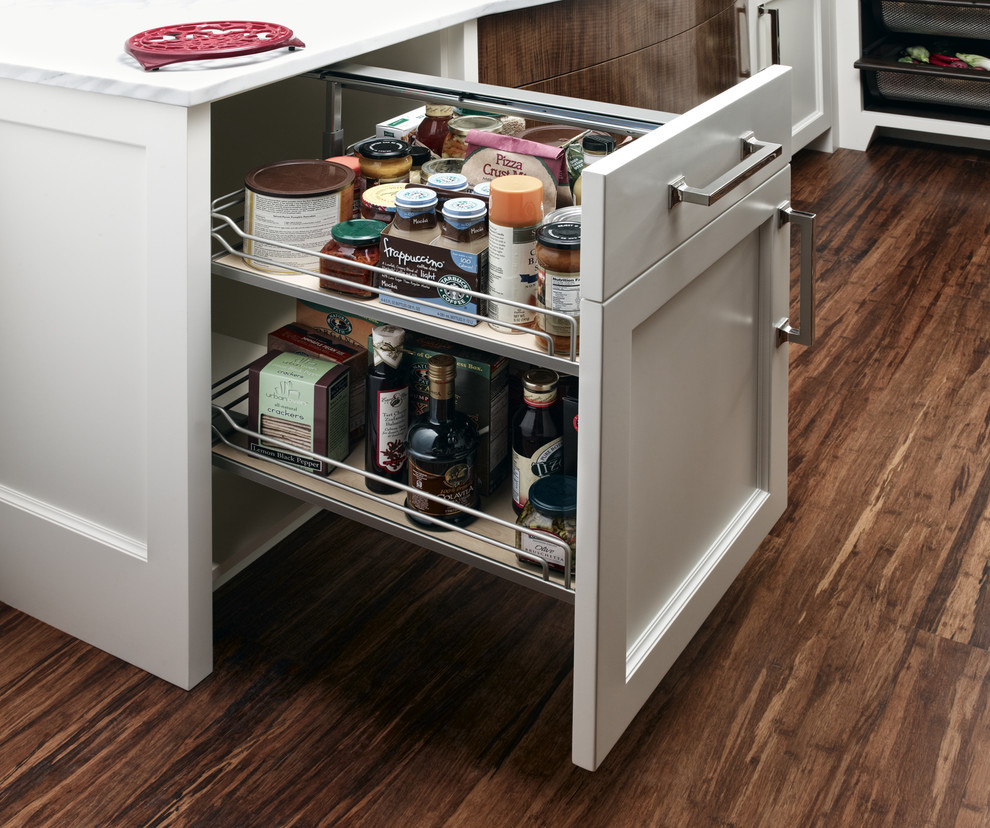 Pullout Pantry Transitional Kitchen Boston by