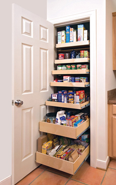 Pull Out Pantry Shelves - Traditional - Kitchen - DC Metro - by ShelfGenie  of Metro DC | Houzz UK