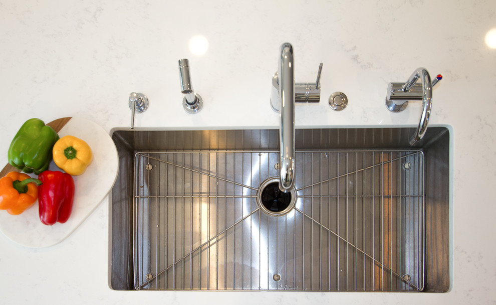 Purified Water and Garbage Disposal Button Modern Kitchen