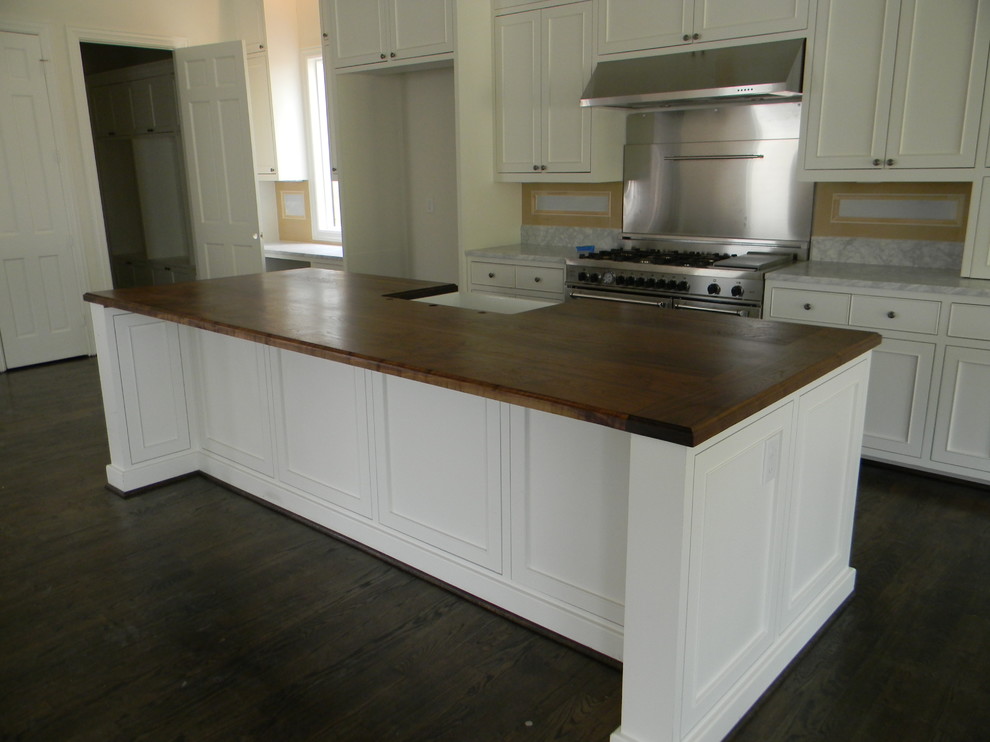 Quartersawn White Oak Kitchen Island Countertop Transitional