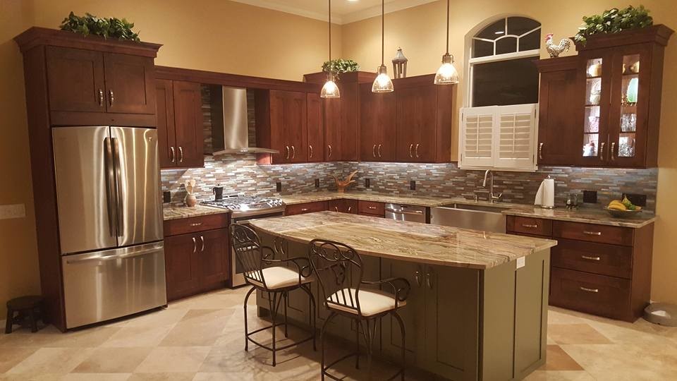 Quartzite Fascination Transitional Kitchen Tampa by Tile