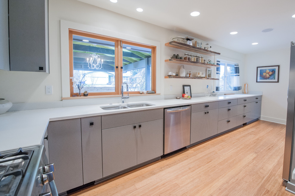 Ranch Conversion Portland Oregon - Midcentury - Kitchen ...