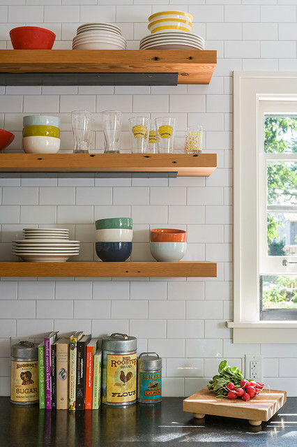 65 Ideas Of Using Open Kitchen Wall Shelves - Shelterness