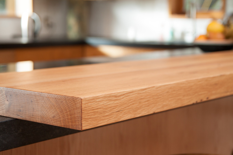 Reclaimed White Oak bar top Eclectic Kitchen Sacramento by Anthology Woods Houzz