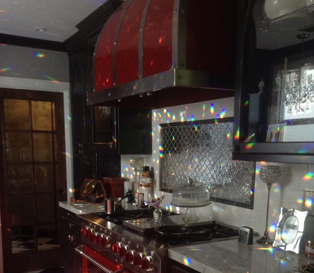 Red 48" BlueStar Platinum Range and Custom Hood designed by Nichole