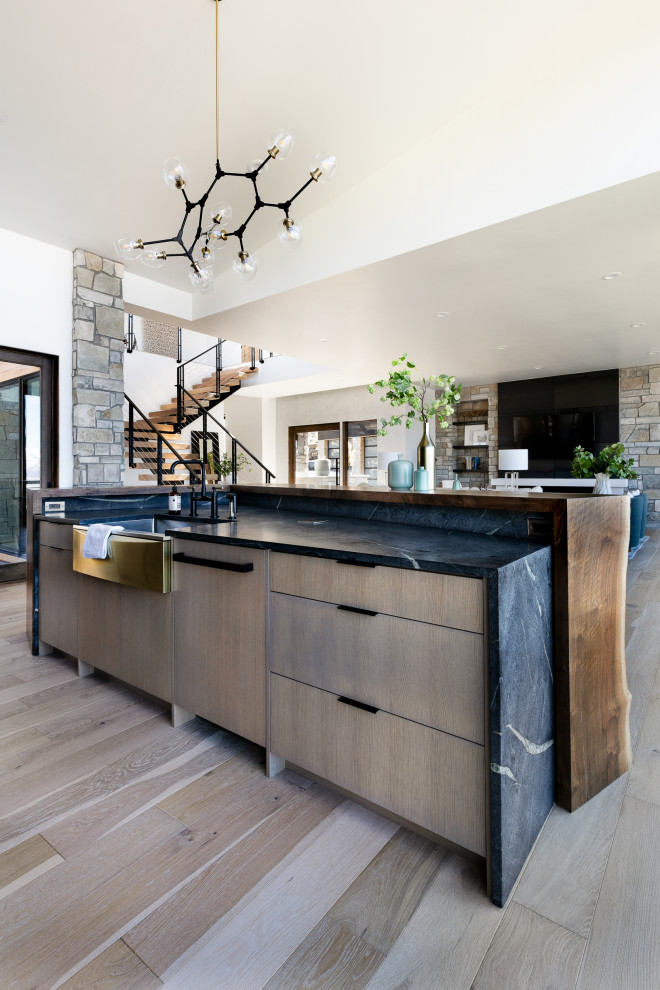 Inspiration for a rustic kitchen remodel in Salt Lake City