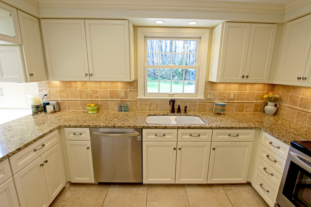 Refaced White Kitchen Hinckley, OH Transitional Kitchen Cleveland by