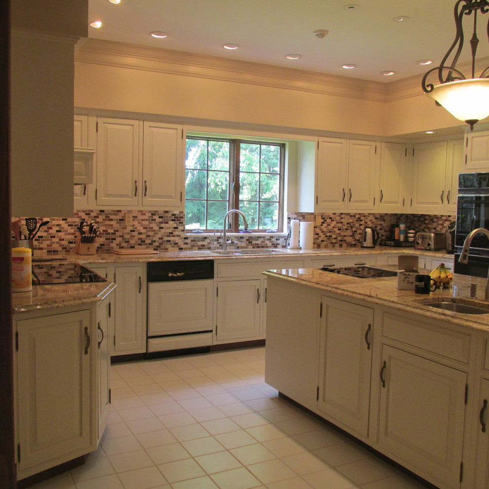 Refinished cabinets with new Granite tops and tile backsplash - Modern - Kitchen - Other - by ...