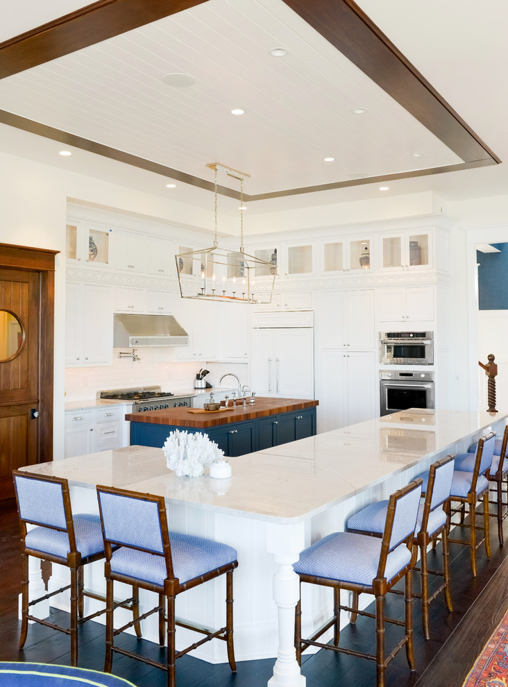Inspiration for a coastal kitchen remodel in Other