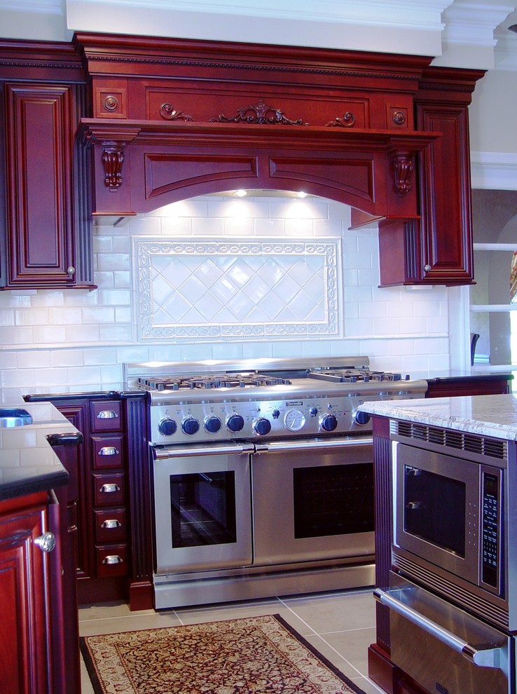 Remarkable Red Kitchen - Traditional - Kitchen - Philadelphia - by ...