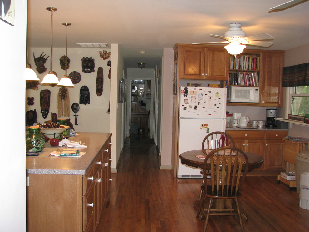 Remove A Load Bearing Wall for An Open Room Traditional Kitchen