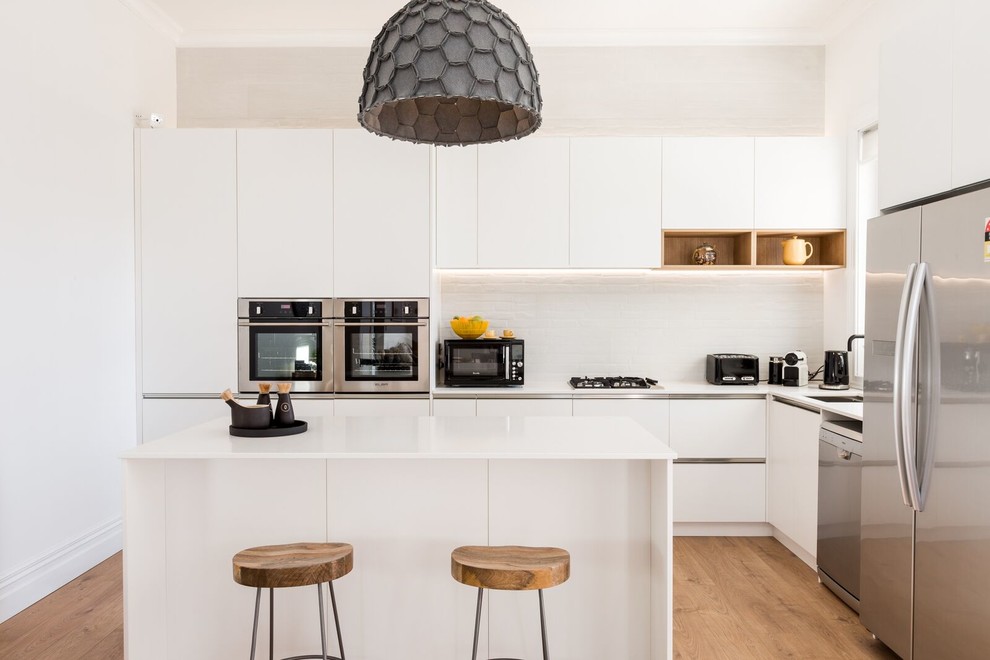 This is an example of a scandi kitchen in Auckland.