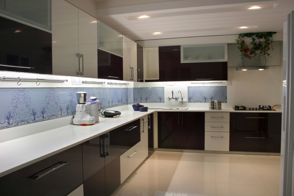 Example of a trendy kitchen design in Hyderabad