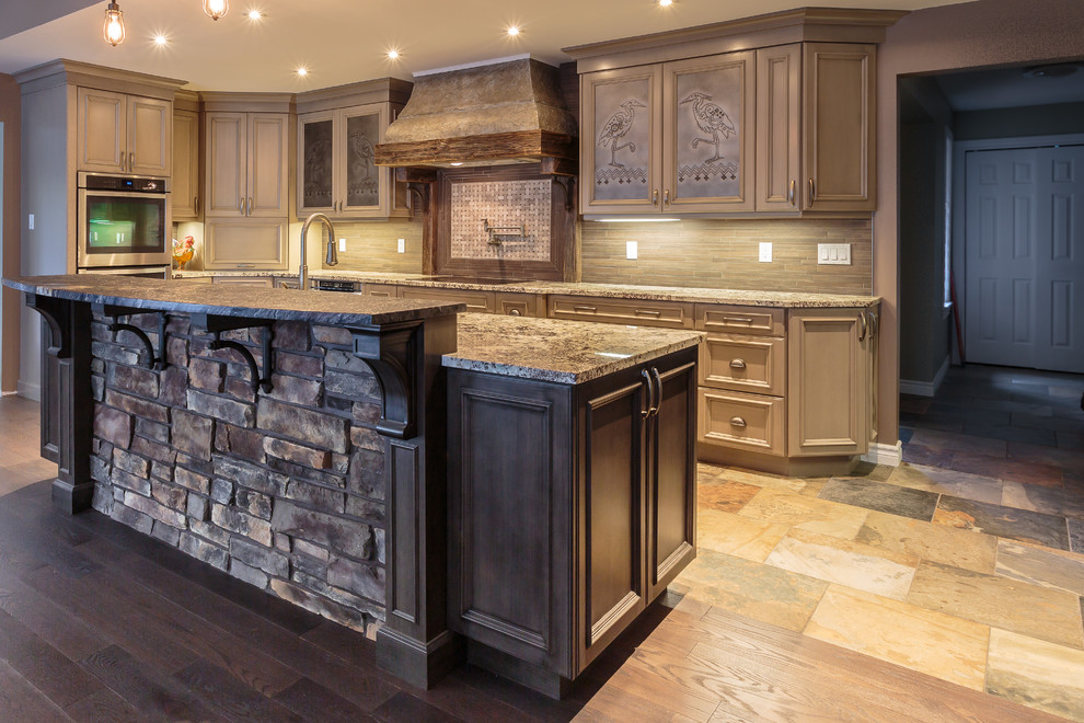 Inspiration for a medium sized rustic kitchen in Toronto.