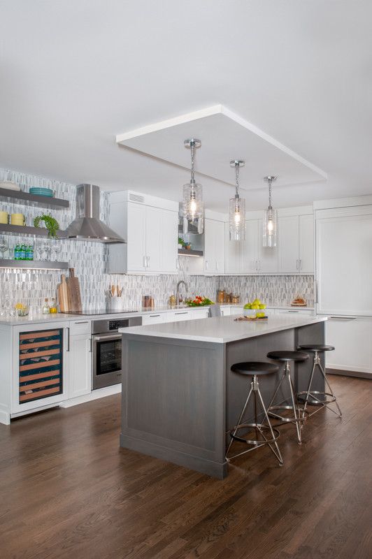 Eclectic kitchen in Chicago.