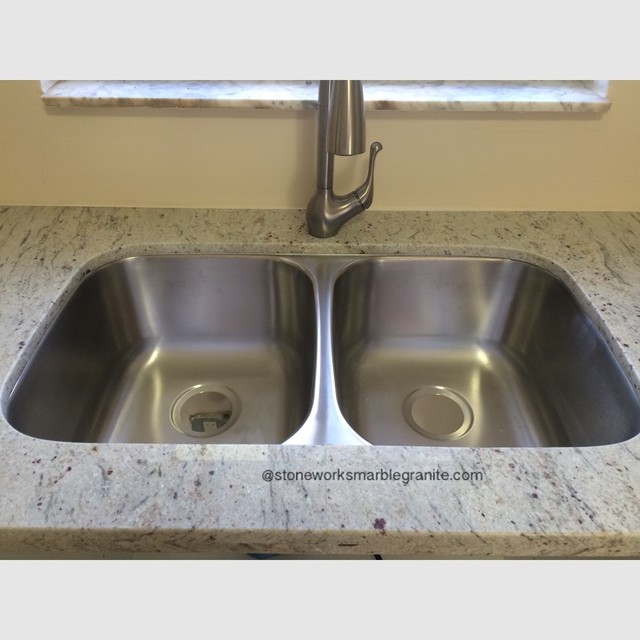 River White Granite Countertop Contemporary Kitchen Miami by Stone Works Marble